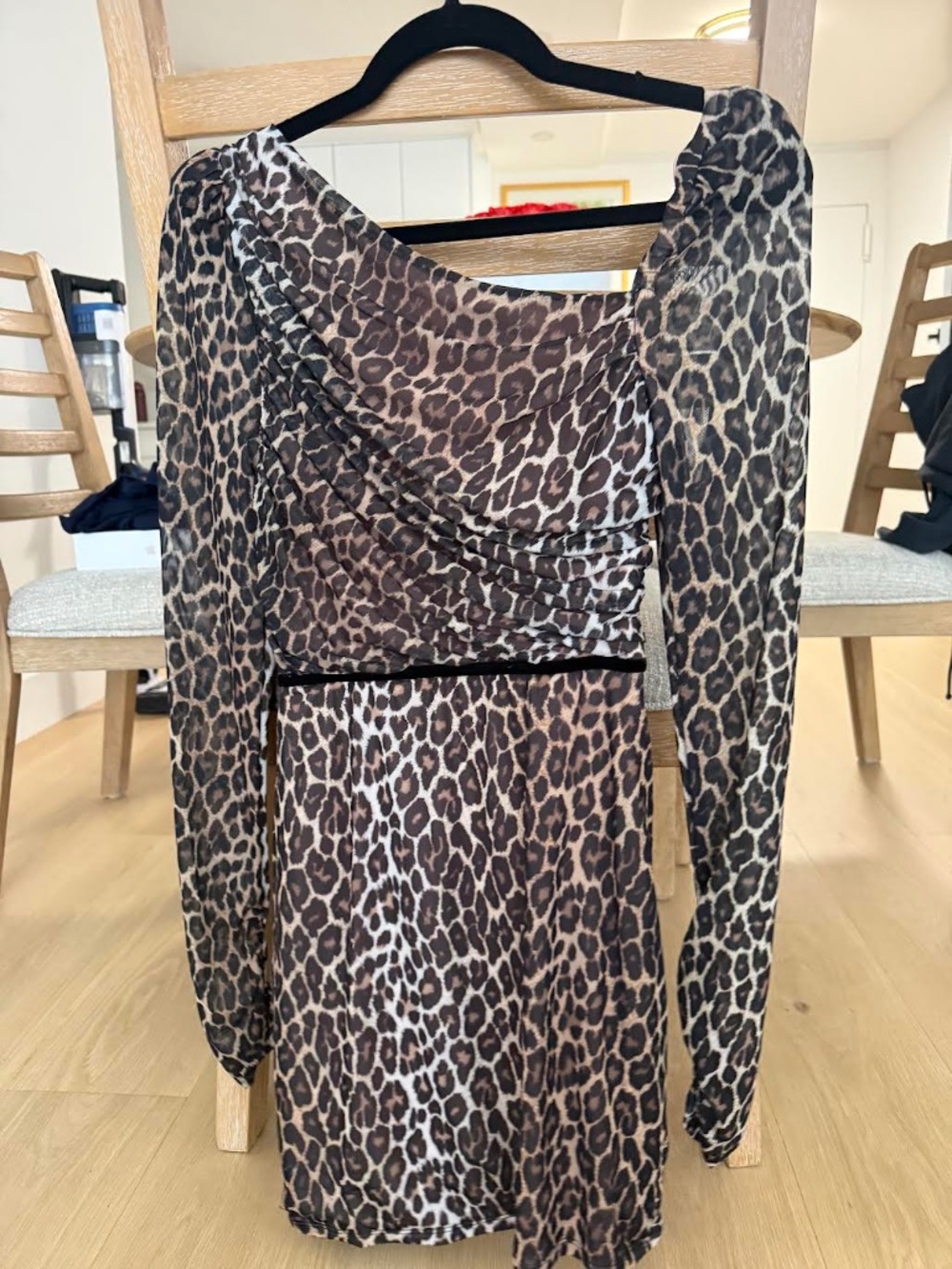 Majorelle Valerie Mini Dress (Leopard Print)